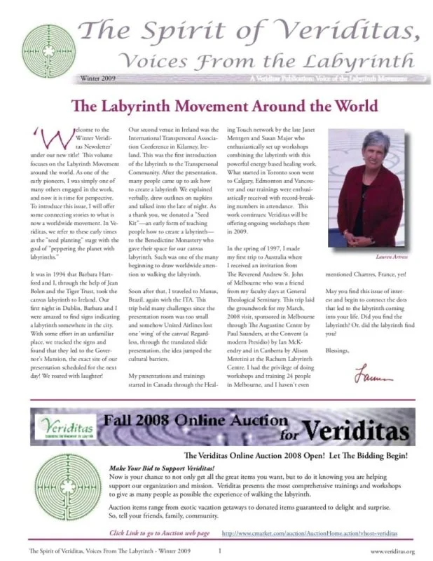 Recognition of Diana Ng's labyrinth work