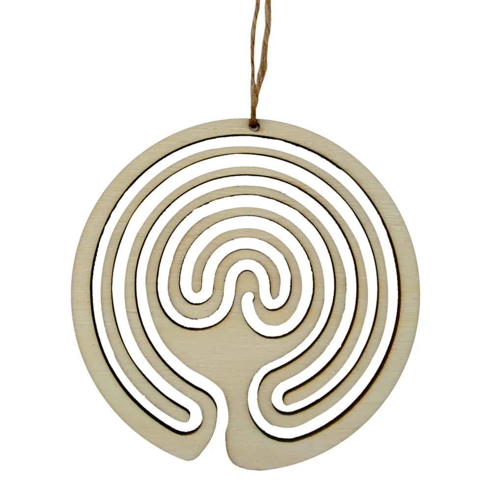 Wooden Labyrinth Ornament