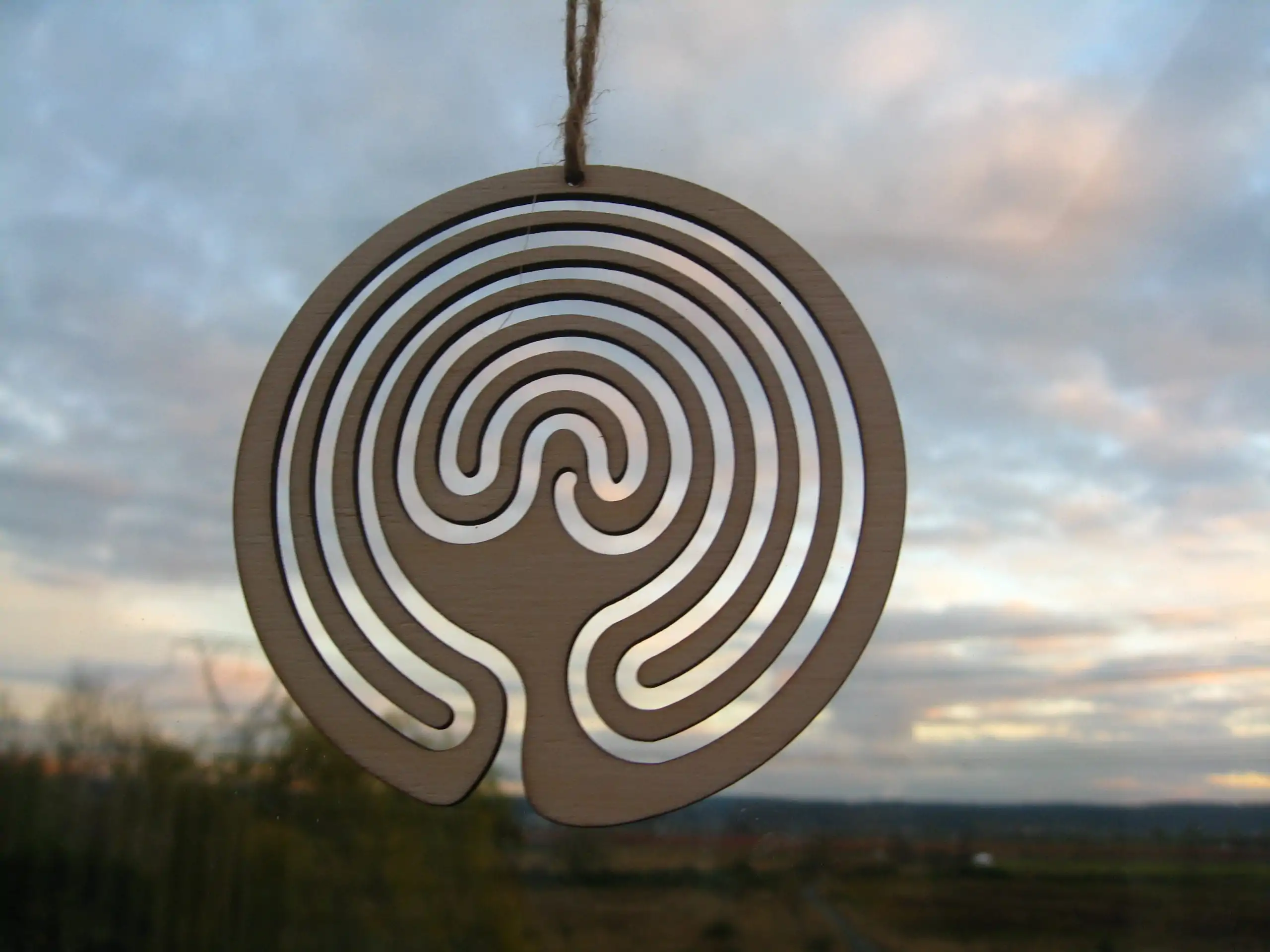 Wooden Labyrinth Ornament - Image 3