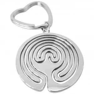 Silver Color Finger Labyrinth Keychain