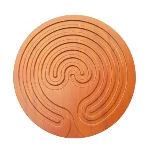Bamboo finger labyrinth board for mindfulness and stress relief
