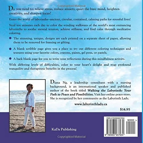 Labyrinths: Color Your Path to Peace - The Mindfulness Meditative Coloring Book - Image 2