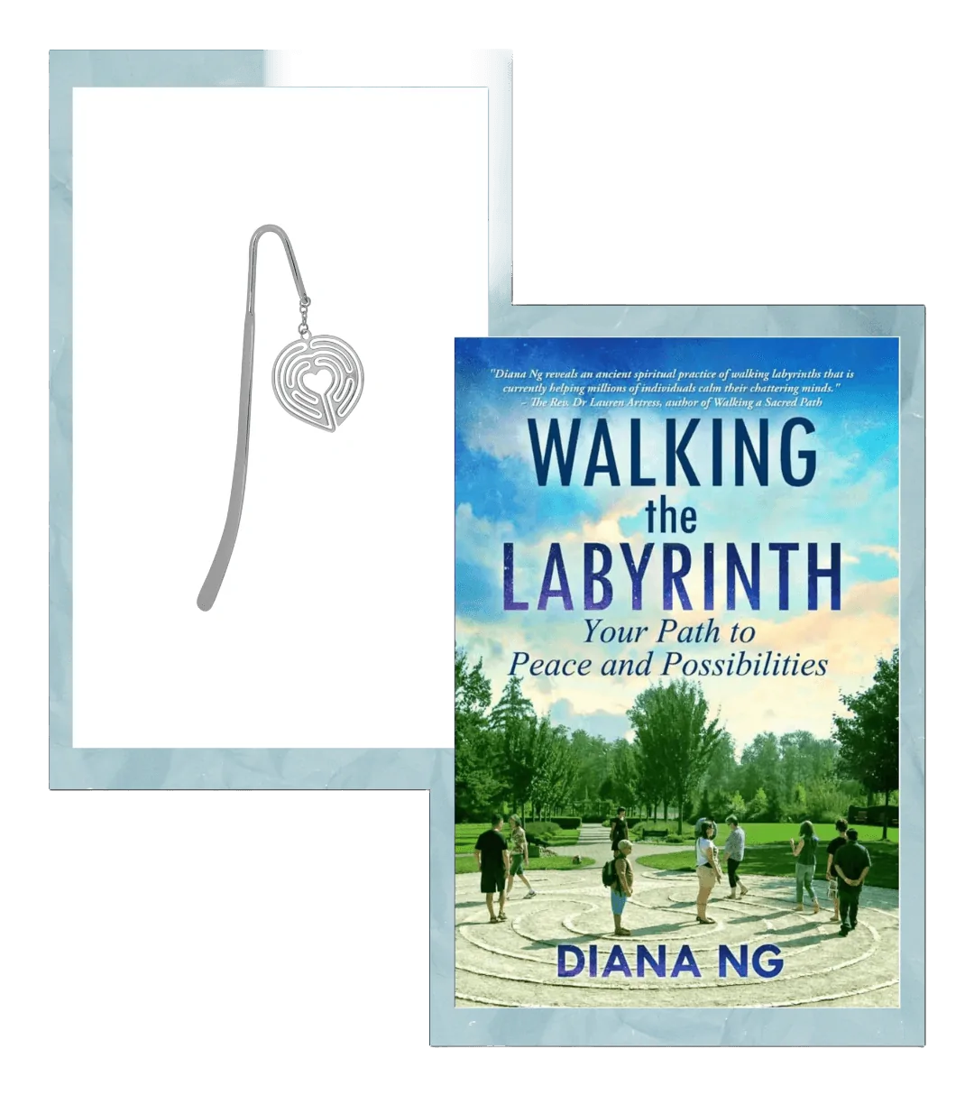 Walking the Labyrinth Book + Heart Labyrinth Bookmark Bundle